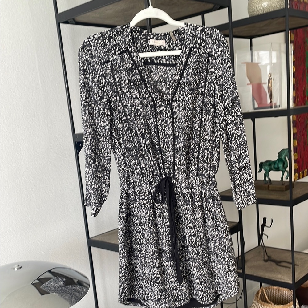 Black and White Patterned Dress